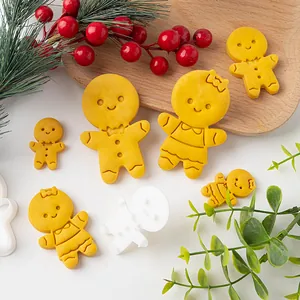 Stampo Per Biscotti Omino Di Pan Di Zenzero Natale Cartone Animato Tagliabiscotti Plastica Strumento Cucina DIY