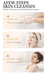 Three-step skincare guide for hand, face, and body use with goat milk silk soap