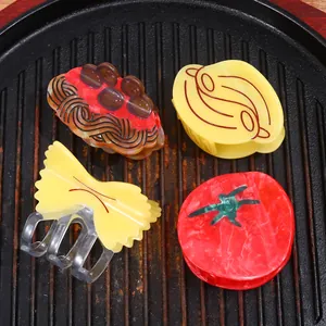 Fruit Food Shape Hair Claw Clip Acetate Tomato Strawberry Pasta Sweet French Style Hair Accessory For Women Updo Tool