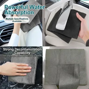Microfiber Cleaning Cloth For Glass Window Mirror Car Streak Free Highly Absorbent Thickened Lint Free Grey