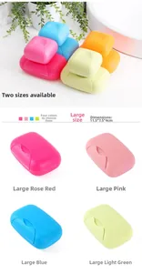 Portable leakproof soap box with lid in four colors and two sizes for travel