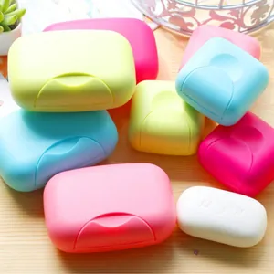 Portable Travel Soap Box Leakproof PP Plastic Container With Locking Buckle Lid For Outdoor Camping Bathroom Storage