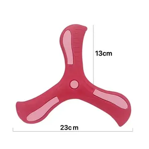 Lightweight 23cm EVA foam boomerang for outdoor sports in bright rose red and pink