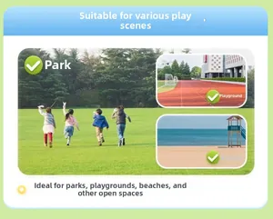 Kids outdoor EVA foam boomerang showing versatile play in park, playground, and beach settings
