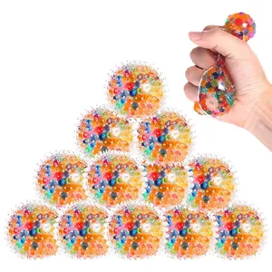 Spiky colorful water bead stress balls set for anxiety relief and sensory squeeze play