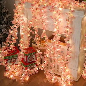 Artificial Ivy Leaf LED String Lights Warm White Solar Battery USB Powered Waterproof Fairy Lights Garden Decor