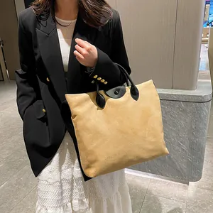 Borsa Tote da Donna Grande Capacità in Pelle PU Scamosciata Opaca con Stampa Leopardata Borsa a Tracolla per Pendolarismo Ufficio