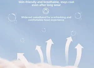 Detail of baby sun hat featuring a widened breathable sweatband for comfort