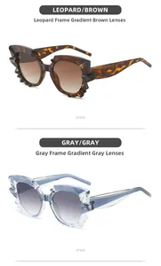 Vue détaillée à 45 degrés de lunettes de soleil œil-de-chat géométriques écaille et bleu