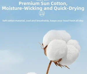 Detail showing breathable moisture-wicking sun-cotton fabric for baby sun hats