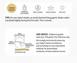 Detailed guide for baby hat care instructions and head size measurement steps
