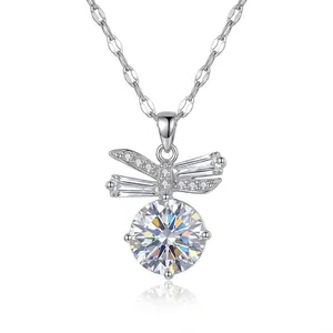 Elegant silver dragonfly necklace with sparkling zircon wings and a radiant center stone