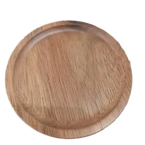 Natural acacia wood mason jar lid with airtight silicone seal for glass storage jars