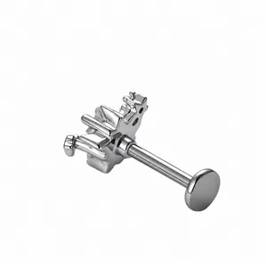 High-quality titanium alloy star zircon internal thread cartilage stud earring in silver.