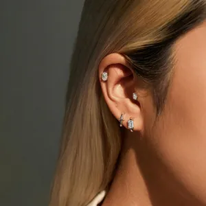 MODIAN Boucles d'Oreilles Clous Moissanite Couleur D Argent Sterling 925 Losange Géométrique Fermoir à Vis Bijoux Unisexe GRA