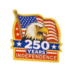 Detailed view of the 250th US Independence Day commemorative eagle pin and brooch jewelry
