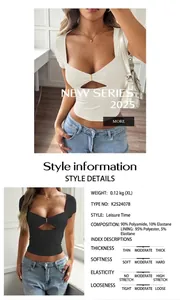 Detailansicht des weißen Crop-Tops mit Ausschnitt zeigt Elastizität und Materialzusammensetzung