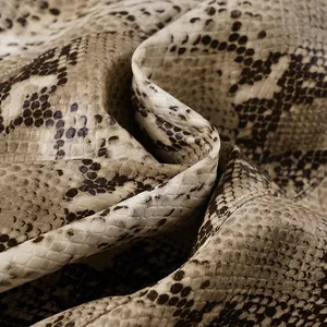 Makroaufnahme der Schlangenleder-Struktur mit detailliertem Pythonmuster und Schuppen