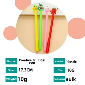 Detailed product specifications for creative cute cartoon fruit-themed gel pens