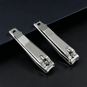 Professional stainless steel large nail clippers with anti-splash design for manicure