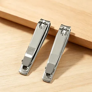 Large stainless steel anti-splash nail clippers for professional manicure and pedicure