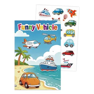 Détail du set de livres d'autocollants de véhicules avec autocollants pour enfants