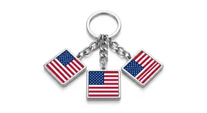 World Flag Metal Keychain National Flag Pendant Keyring Zinc Alloy Enamel Souvenir Gift For Football Match Travel Bag Hanging