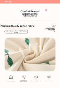 Détail du tissu 100% coton à motif de feuilles montrant la texture respirante