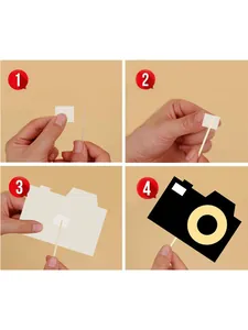 Step-by-step assembly guide for DIY Oscar party camera photo booth props set