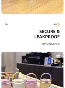 Détail du joint en silicone étanche à 360 degrés et du mécanisme du couvercle du gobelet