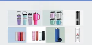 Detail showing 30oz stainless steel tumbler with matte, powder-coated, and rubber finishes