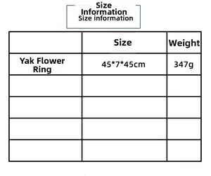 Size information chart for Highland Cow floral wreath showing 45x7x45cm dimensions