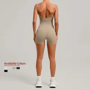 Combinaison de yoga dos nu sexy avec bretelles réglables pour le fitness féminin