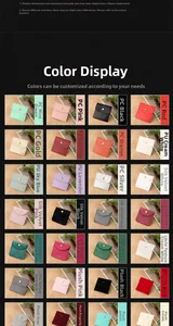 Grid display of velvet and PU leather jewelry snap pouches in 28 various colors