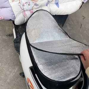 Waterproof sunshade seat cover for electric bikes with heat-insulating silver foil surface
