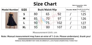 Tableau des tailles pour robe de soirée bustier avec mesures en cm de S à XL