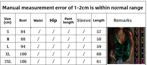 Tableau des tailles détaillé S-2XL pour gilet boutonné en velours à col en V pour femmes