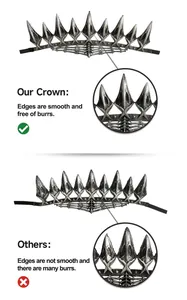 Detail showing smooth edges and burr-free finish of this Gothic raven bone crown prop