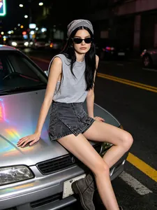 Women Casual Padded Shoulder Tank Top Muscle T-Shirt Sleeveless Round Neck Cotton Blend Loose Fit Solid Color Summer Top