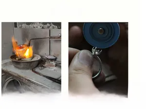 Artisanat détaillé montrant le soudage et le polissage de bagues moissanite en argent 925