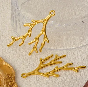 Branch Pendants 304 Stainless Steel Coral Charms For DIY Jewelry Making Craft Necklace Bracelet Findings Natural Forest Style
