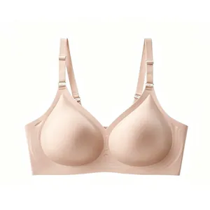 Reggiseno color nudo senza cuciture e ferretto con spalline regolabili per comfort