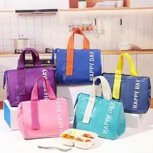 Insulated Lunch Bag Large Capacity Thermal Bento Pouch Oxford Cloth Waterproof Tote For Office School Picnic Outdoors