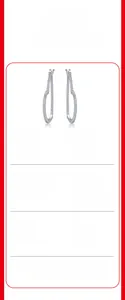 Detail view of S925 silver heart hoop earrings with 144 pavé-set moissanite stones