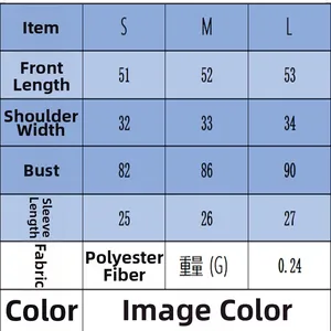 Size chart for women's puff sleeve knit cardigan with S, M, L dimensions and fabric info