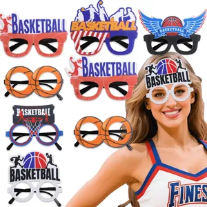 Basketball Theme Party Glasses Novelty Sports Costume Props For Fans Celebration Basketball Player Silhouette Decorative Eyewear Accessory