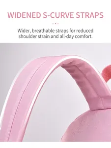 Detailed view of the S-shaped wide padded shoulder straps on the pink school backpack