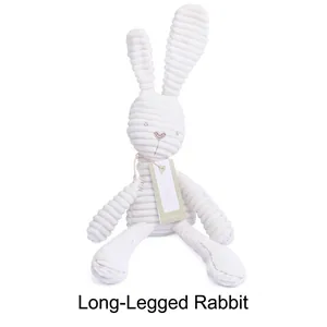 High Quality Long Legged Bunny Plush Toy For Baby Coral Corduroy Soothing Rabbit Stuffed Animal Soft Sleep Companion Doll