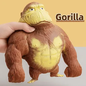 Giocattolo antistress a forma di gorilla marrone estensibile per relax e gioco