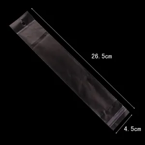 Transparent Plastic Self Sealing Packaging Bags With Hanging Hole Clear OPP Adhesive Bags For Jewelry Stationery Cutlery